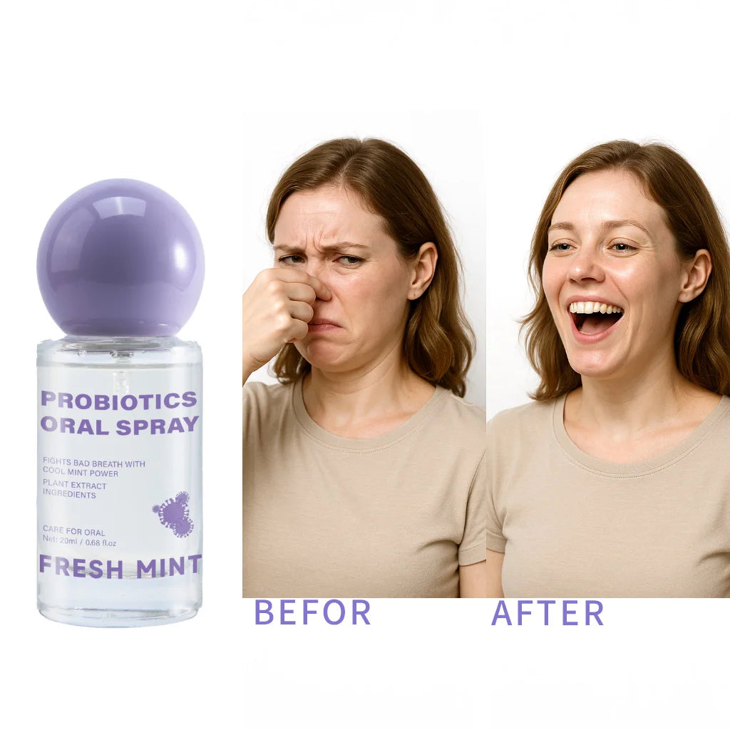 Long Lasting Fresh Mint Oral Spray Portable Mouth Breath Freshener for Adults Freshness Oral Care Products 20ML